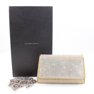 NWT Giuseppe Zanotti Sparkling Gold and Silver Clutch